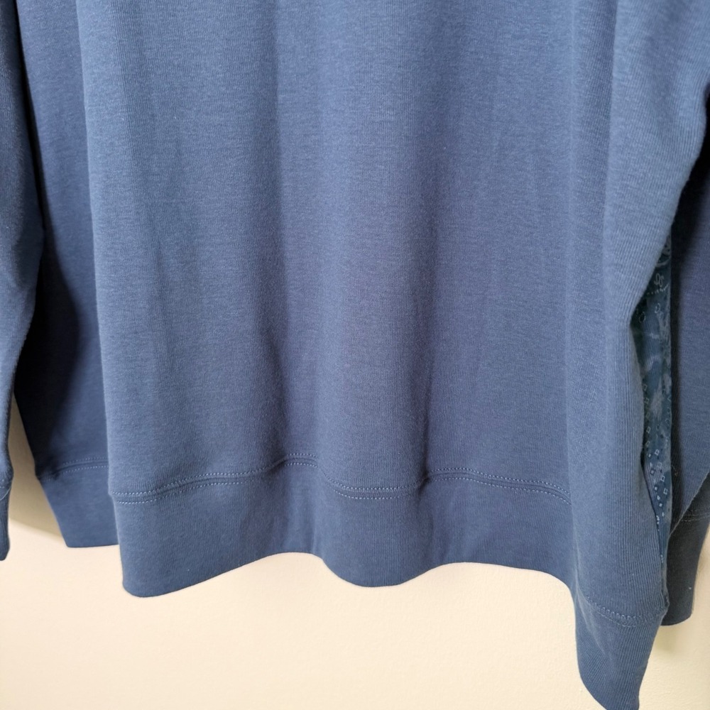 Eddie Bauer‎ Cotton Blend Paisley Ribbed Long Sleeve Tee (2XL) Stretch Comfort - Picture 7 of 14